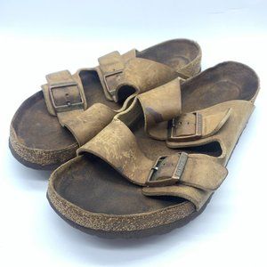 Birkenstock Arizona Men's Brown Leather Sandals 43